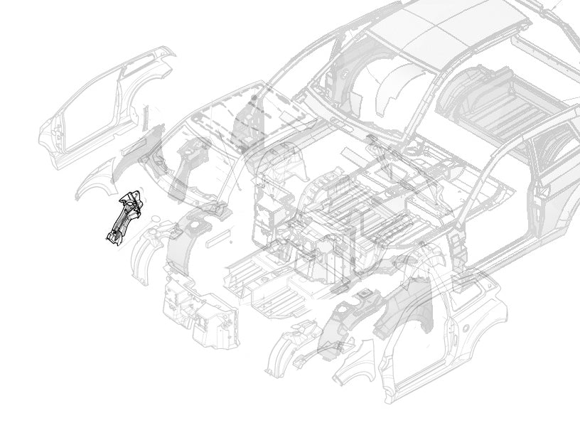 Priekinio žibinto dangtis dešnės pusės Ligier JS50 / JS50L 1