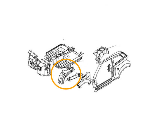 Priekinė posparnė kairės pusės Ligier JS50 / JS50L 2/3